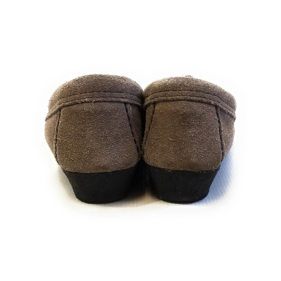 MINNETONKA Gray Suede Moccasin Loafers Flats 8.5 - Picture 4 of 8